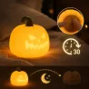 Lampka nocna biurkowa dynia halloween dekoracja timer akumulatorowa-5907451381663