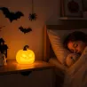 Lampka nocna biurkowa dynia halloween dekoracja timer akumulatorowa-5907451381663