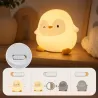 Lampka nocna pingwin led dla dzieci miękka dotykowa silikonowa usb-c-5907451381656