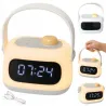 Lampka nocna led zegar cyfrowy budzik timer akumulatorowa regulacja-5907451381649