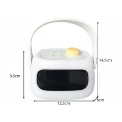 Lampka nocna led zegar cyfrowy budzik timer akumulatorowa regulacja-5907451381649