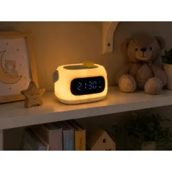 Lampka nocna led zegar cyfrowy budzik timer akumulatorowa regulacja-5907451381649
