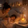 Lampka nocna świąteczna led ognisko pod kopułą pozytywka dekoracja-5907451381632