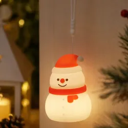 Lampka led bałwanek świąteczna silikon usb 3 tryby do zawieszenia dekoracja-5907451381618