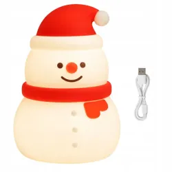 Lampka led bałwanek świąteczna silikon usb 3 tryby do zawieszenia dekoracja-5907451381618