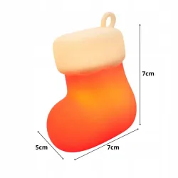 Lampka led skarpeta świąteczna silikon usb 3 tryby do zawieszenia dekoracja-5907451381601