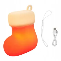 Lampka led skarpeta świąteczna silikon usb 3 tryby do zawieszenia dekoracja-5907451381601