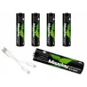 Akumulatorki baterie paluszki AAA li-ion 1,5v 660mwh 4 szt ładowane usb-c-5907451391211