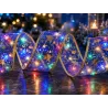 Świecąca wstążka led na choinkę 4m fioletowa dekoracja świąteczna 40 led-5907451382271
