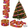 Świecąca wstążka led na choinkę 4m czerwona dekoracja świąteczna 40 led-5907451382264