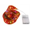Świecąca wstążka led na choinkę 4m czerwona dekoracja świąteczna 40 led-5907451382264