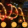 Lampki solarne ogrodowe led wąż 7m 50 led multikolor 8 trybów-5907451384718