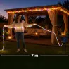 Lampki solarne ogrodowe led wąż 7m 50 led multikolor 8 trybów-5907451384718