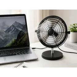 Wentylator biurkowy stojący wiatrak usb stołowy do biura domu cichy-5907451382134