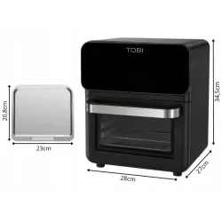 Frytkownica beztłuszczowa air fryer 16l piekarnik 2400w 10 trybów-5907451390177