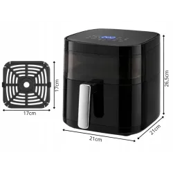 Frytkownica beztłuszczowa air frayer 1200w 4l dotykowy 8 programów-5907451382073