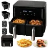 Frytkownica beztłuszczowa air fryer 15l 2400w podwójna dwukomorowa-5907451381557