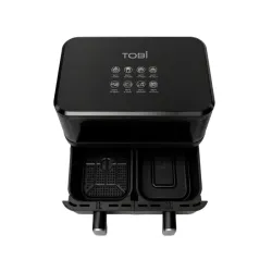 Frytkownica beztłuszczowa air fryer 15l 2400w podwójna dwukomorowa-5907451381557