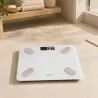 Waga łazienkowa elektroniczna 180kg biała szklana analityczna slim fit-5907451391594