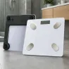 Waga łazienkowa elektroniczna 180kg biała szklana analityczna slim fit-5907451391594