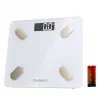 Waga łazienkowa elektroniczna 180kg biała szklana analityczna slim fit-5907451391594