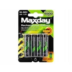 Akumulatorek AA R6 1.2v 4800 mAh 4 sztuki ni-mh akumulatorki paluszki-5907451391181