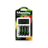 Ładowarka do akumulatorków aa aaa led + 4 akumulatorki aaa kabel usb-c-5907451391242