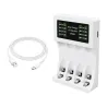 Ładowarka do akumulatorków aa aaa led + 4 akumulatorki aa kabel usb-c-5907451391235