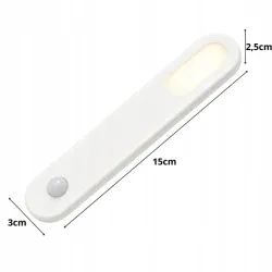 Lampka led z czujnikiem ruchu usb magnetyczna do szafy na schody 1.5w-5907451381779