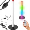 Lampa podłogowa led rgb 50cm sterowana pilotem czarna usb 7 kolorów-5907451381762