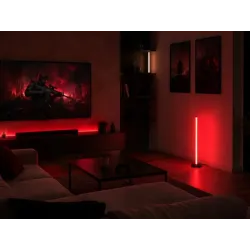 Lampa podłogowa led rgb 50cm sterowana pilotem czarna usb 7 kolorów-5907451381762