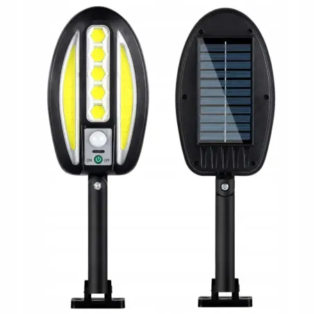 Lampa solarna led cob z czujnikiem ruchu naścienna zewnętrzna ogrodowa-5907451391587