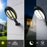 Lampa solarna led cob z czujnikiem ruchu naścienna zewnętrzna ogrodowa-5907451391587