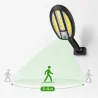 Lampa solarna led cob z czujnikiem ruchu naścienna zewnętrzna ogrodowa-5907451391587