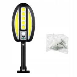 Lampa solarna led cob z czujnikiem ruchu naścienna zewnętrzna ogrodowa-5907451391587