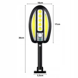 Lampa solarna led cob z czujnikiem ruchu naścienna zewnętrzna ogrodowa-5907451391587