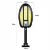 Lampa solarna led cob z czujnikiem ruchu naścienna zewnętrzna ogrodowa-5907451391587
