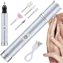 Frezarka do paznokci manicure pedicure frezy zestaw frezów akumulator-5907451369258