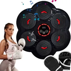 Tarcza bokserska trener boxu muzyka bluetooth usb c + rękawice bokserskie-5907451369500