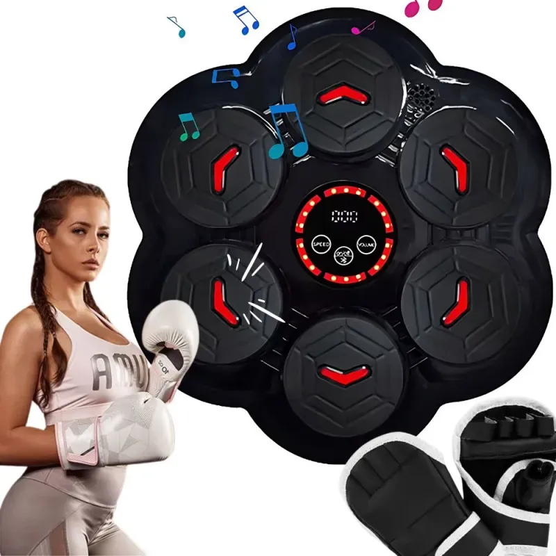 Tarcza bokserska trener boxu muzyka bluetooth usb c + rękawice bokserskie-5907451369500
