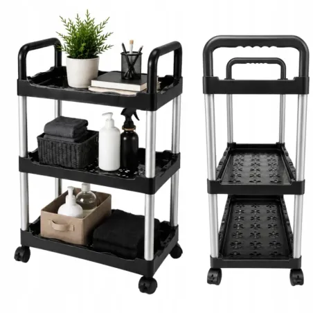 Regał mobilny wózek organizer 3 poziomy na kółkach do łazienki kuchni-5907451382615