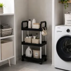Regał mobilny wózek organizer 3 poziomy na kółkach do łazienki kuchni-5907451382615