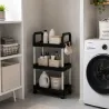 Regał mobilny wózek organizer 3 poziomy na kółkach do łazienki kuchni-5907451382615
