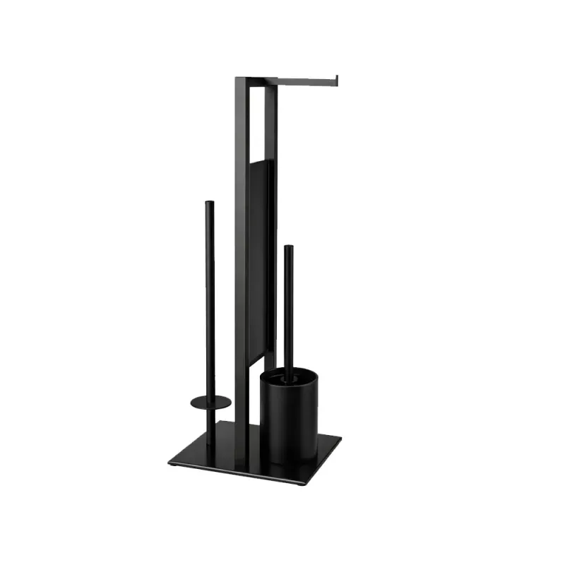 Uchwyt wieszak na papier toaletowy z półką na telefon czarny loft wc-5907451379905
