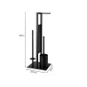 Uchwyt wieszak na papier toaletowy z półką na telefon czarny loft wc-5907451379905