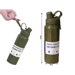 Termos bidon termiczny kubek pojemny 700ml z uchwytem na ciepłe zimne-5907451390924