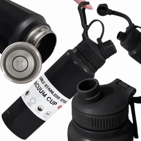Termos bidon termiczny kubek pojemny 700ml z uchwytem na ciepłe zimne-5907451390917