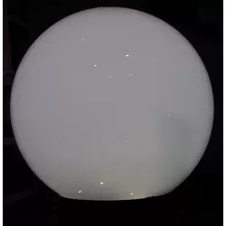 Lampa ogrodowa duża biała kula solarna 20cm barwa światła biała zimna