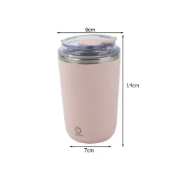 Kubek samomieszający 350ml stalowy termos na zimne i gorące smycz usb-5907451390870
