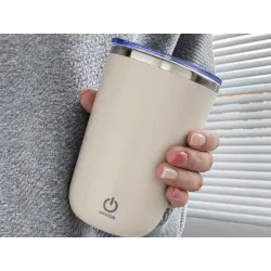 Kubek samomieszający 350ml stalowy termos na zimne i gorące smycz usb-5907451390887